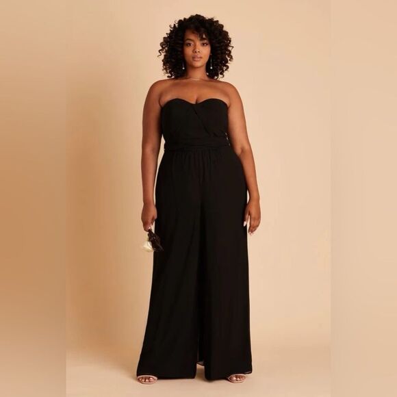 SOLD Birdy Grey Gigi Convertible Black Chiffon Bridesmaid Jumpsuit Size Medium - Picture 13 of 16